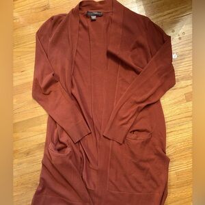 Rust color cardigan